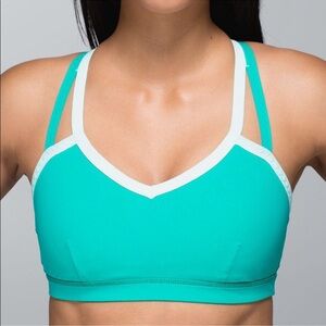 Rare Lululemon Water Bound Bra Swim Size 6 Aquamarine